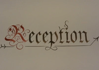 reception schriftzug 400x284